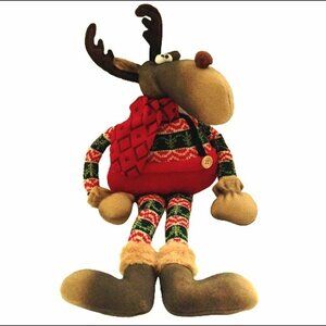 Handmade Christmas Moose Plush Winter Reindeer 19"